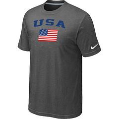Cheap USA Olympics USA Flag Collection Locker Room T-Shirt grey For Sale