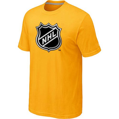 Cheap NHL Logo Big & Tall Yellow T-Shirt For Sale