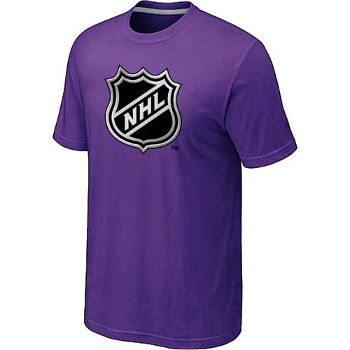 Cheap NHL Logo Big & Tall Purple T-Shirt For Sale