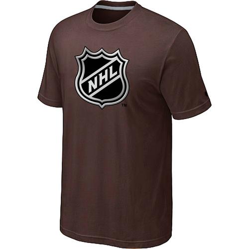 Cheap NHL Logo Big & Tall Brown T-Shirt For Sale
