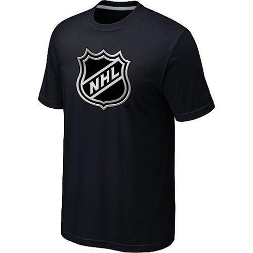 Cheap NHL Logo Big & Tall Black T-Shirt For Sale