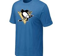 Cheap NHL Pittsburgh Penguins Big & Tall Logo light Blue T-Shirt For Sale