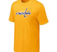 Cheap NHL Washington Capitals Big & Tall Logo Yellow T-Shirt For Sale