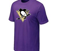 Cheap NHL Pittsburgh Penguins Big & Tall Logo Purple T-Shirt For Sale