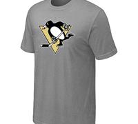 Cheap NHL Pittsburgh Penguins Big & Tall Logo L.Grey T-Shirt For Sale