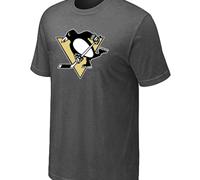 Cheap NHL Pittsburgh Penguins Big & Tall Logo D.Grey T-Shirt For Sale