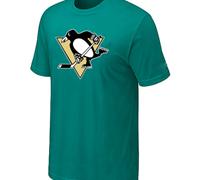Cheap NHL Pittsburgh Penguins Big & Tall Logo Green T-Shirt For Sale