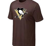 Cheap NHL Pittsburgh Penguins Big & Tall Logo Brown T-Shirt For Sale
