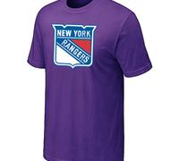 Cheap NHL New York Rangers Big & Tall Logo Purple T-Shirt For Sale