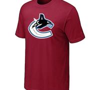 Cheap NHL Vancouver Canucks Red Big & Tall Logo T-Shirt For Sale