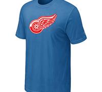 Cheap NHL Detroit Red Wings Big & Tall Logo light Blue T-Shirt For Sale