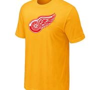 Cheap NHL Detroit Red Wings Big & Tall Logo Yellow T-Shirt For Sale