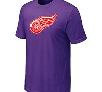 Cheap NHL Detroit Red Wings Big & Tall Logo Purple T-Shirt For Sale