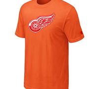 Cheap NHL Detroit Red Wings Big & Tall Logo Orange T-Shirt For Sale