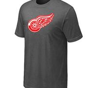 Cheap NHL Detroit Red Wings Big & Tall Logo D.Grey T-Shirt For Sale