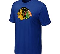 Cheap NHL Chicago Blackhawks Big & Tall Logo Blue T-Shirt For Sale