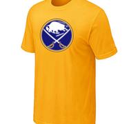 Cheap NHL Buffalo Sabres Big & Tall Logo Yellow T-Shirt For Sale