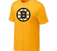 Cheap NHL Boston Bruins Big & Tall Logo Yellow T-Shirt For Sale
