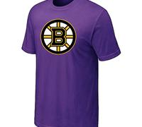 Cheap NHL Boston Bruins Big & Tall Logo Purple T-Shirt For Sale