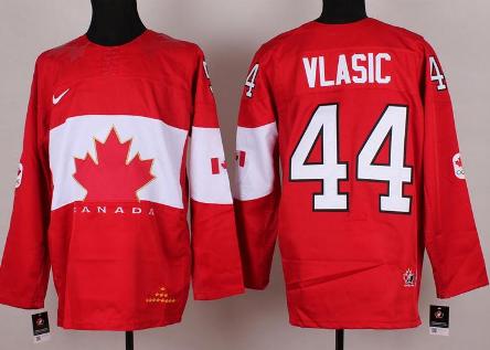 Cheap 2014 Winter Olympics Canada Team 44 Marc-Edouard Vlasic Red Hockey Jerseys For Sale