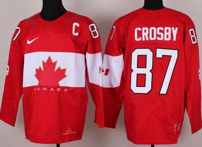 Cheap 2014 Winter Olympics Canada Team 87 Sidney Crosby Red Hockey Jerseys For Sale
