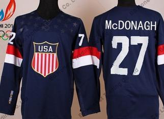 Cheap 2014 Winter Olympics USA Team 27 Ryan McDonagh Blue Hockey Jerseys For Sale