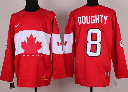 Cheap 2014 Winter Olympics Canada Team 8 Drew Doughty Red Hockey Jerseys For Sale