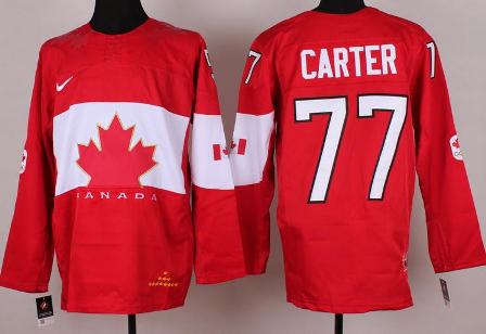 Cheap 2014 Winter Olympics Canada Team 77 Jeff Carter Red Hockey Jerseys For Sale