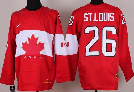 Cheap 2014 Winter Olympics Canada Team 26 St.Louis Red Hockey Jerseys For Sale