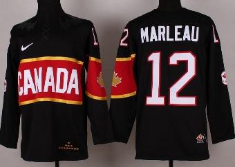 Cheap 2014 Winter Olympics Canada Team 12 Patrick Marleau Black Hockey Jerseys For Sale