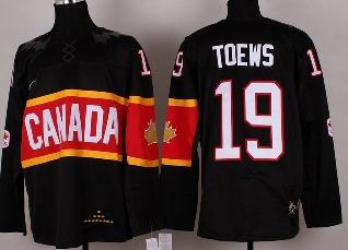 Cheap 2014 Winter Olympics Canada Team 19 Jonathan Toews Black Hockey Jerseys For Sale