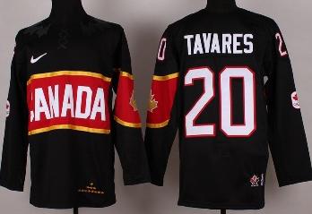 Cheap 2014 Winter Olympics Canada Team 20 John Tavares Black Hockey Jerseys For Sale