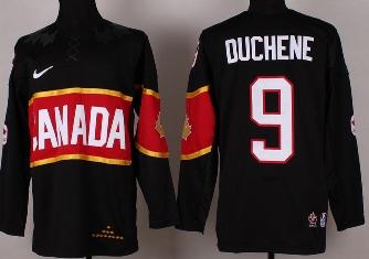 Cheap 2014 Winter Olympics Canada Team 9 Matt Duchene Black Hockey Jerseys For Sale