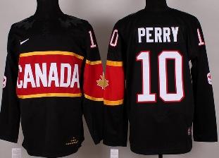 Cheap 2014 Winter Olympics Canada Team 10 Corey Perry Black Hockey Jerseys For Sale
