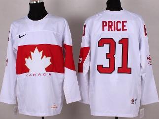 Cheap 2014 Winter Olympics Canada Team 31 Price White Hockey Jerseys For Sale