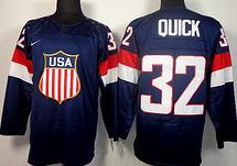 Cheap 2014 Winter Olympics USA Team 32 Jonathan Quick Blue Hockey Jerseys For Sale