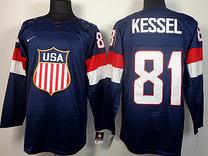 Cheap 2014 Winter Olympics USA Team 81 Phil Kessel Blue Hockey Jerseys For Sale