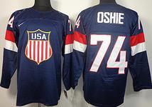 Cheap 2014 Winter Olympics USA Team 74 T.J. Oshie Blue Hockey Jerseys For Sale