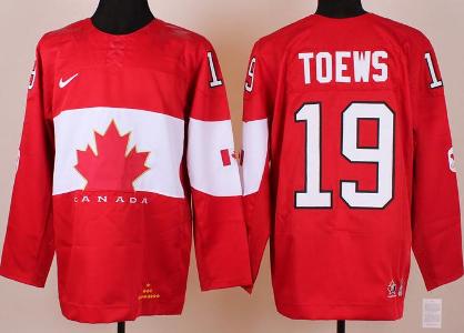 Cheap 2014 Winter Olympics Canada Team 19 Toews Red Hockey Jerseys For Sale