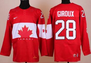 Cheap 2014 Winter Olympics Canada Team 28 Claude Giroux Red Hockey Jerseys For Sale