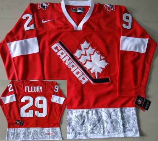 Cheap NHL Team Canada 29 Fleury 2012 Olympic Red Jerseys For Sale
