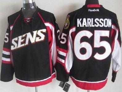 Cheap Ottawa Senators 65 Erik Karlsson Black NHL Jerseys For Sale