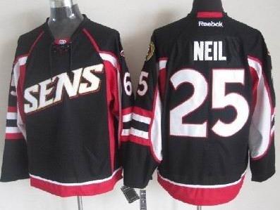 Ottawa Senators 25 Chris Neil Black NHL Jerseys