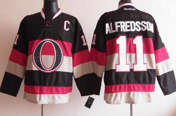 Cheap Ottawa Senators 11 Daniel Alfredsson Black Third Jersey For Sale