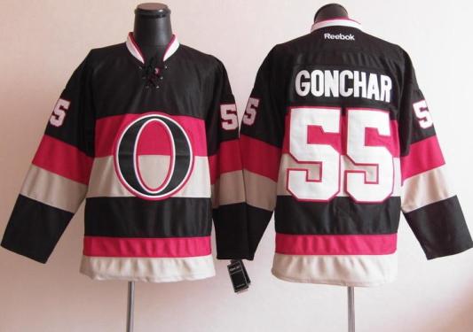 Cheap Ottawa Senators 55 Gonchar Black Third Jersey For Sale