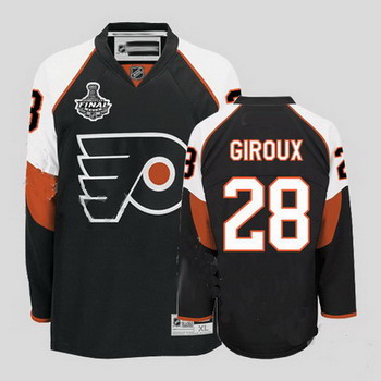 Philadelphia Flyers 28 Claude Giroux Black Jersey with Stanley Cup Finals Patch