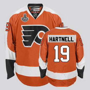 Philadelphia Flyers 19 Scott Hartnell Orange Jersey with Stanley Cup Finals Patch