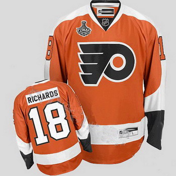 Cheap Philadelphia Flyers 18 Mike Richards Orange Jersey with Stanley Cup Finals Patch For Sale