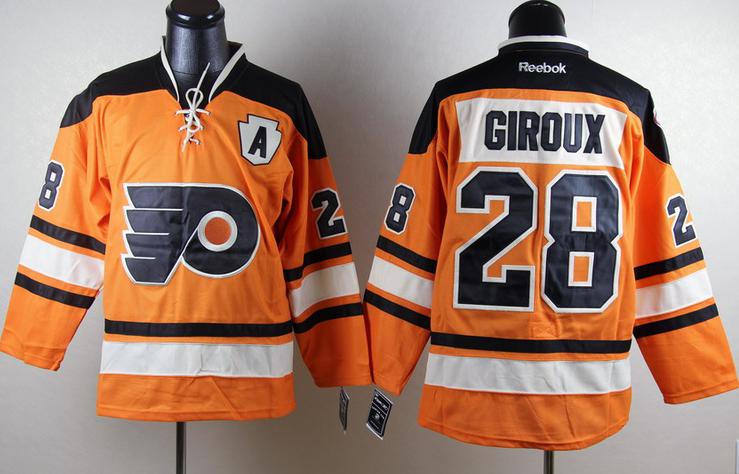 Philadelphia Flyers 28 Claude Giroux 2012 Winter Classic Orange Jerseys