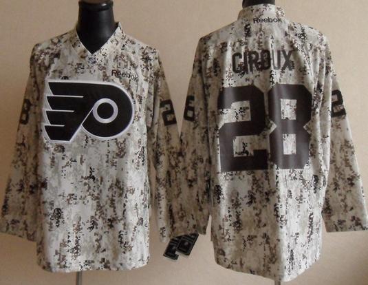 Cheap Philadelphia Flyers 28 Claude Giroux White Camo NHL Jerseys For Sale